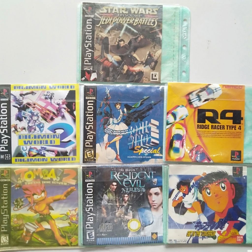 kaset ps1 kopab paketan r4 tomba 2 resident evil tsubasa digimon dan lain lain