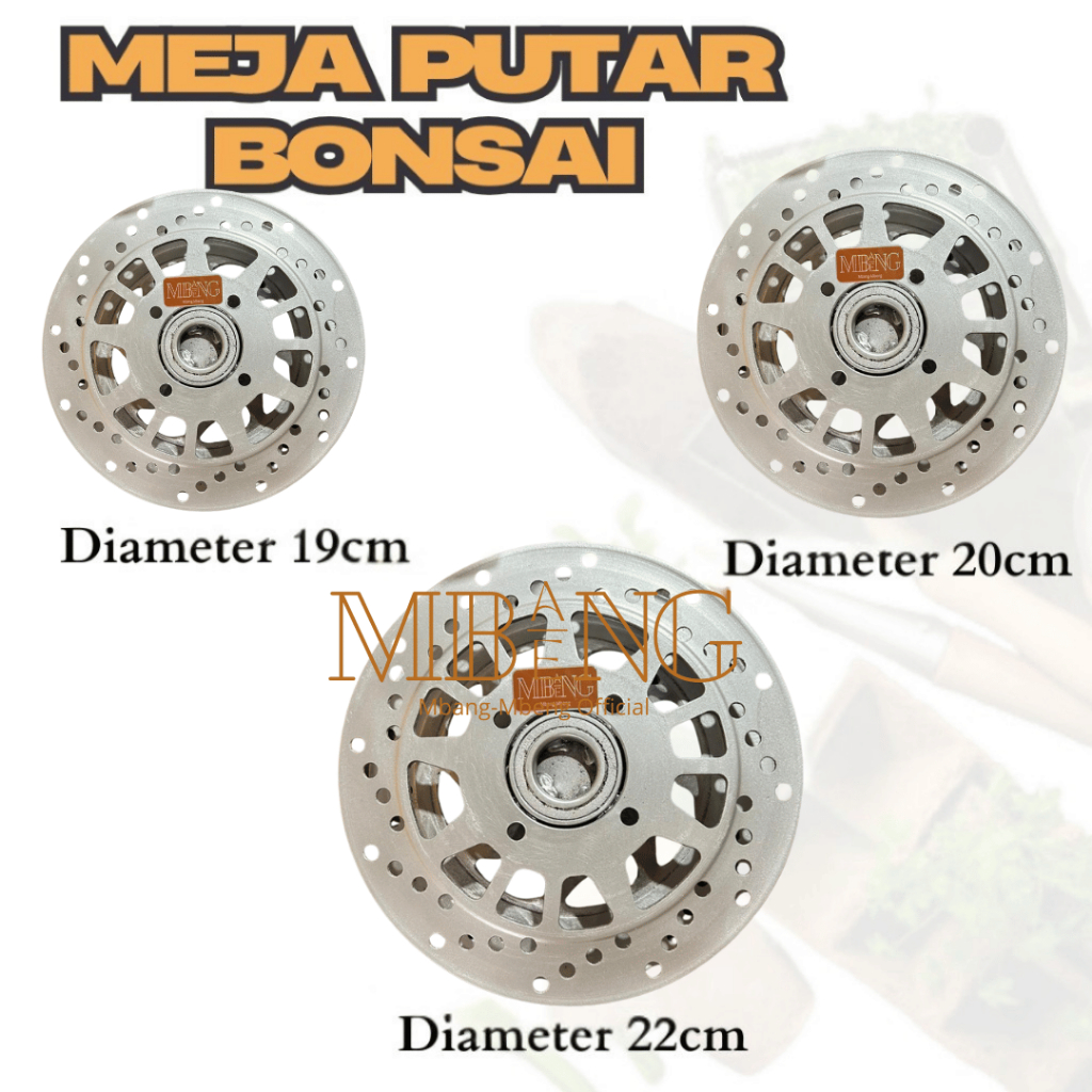 Trimer Meja Bonsai / Trimer Bonsai 2 Cakram / Meja Putar 19cm 20cm 22cm - Tinggi 2,5cm, 3cm & 20cm K