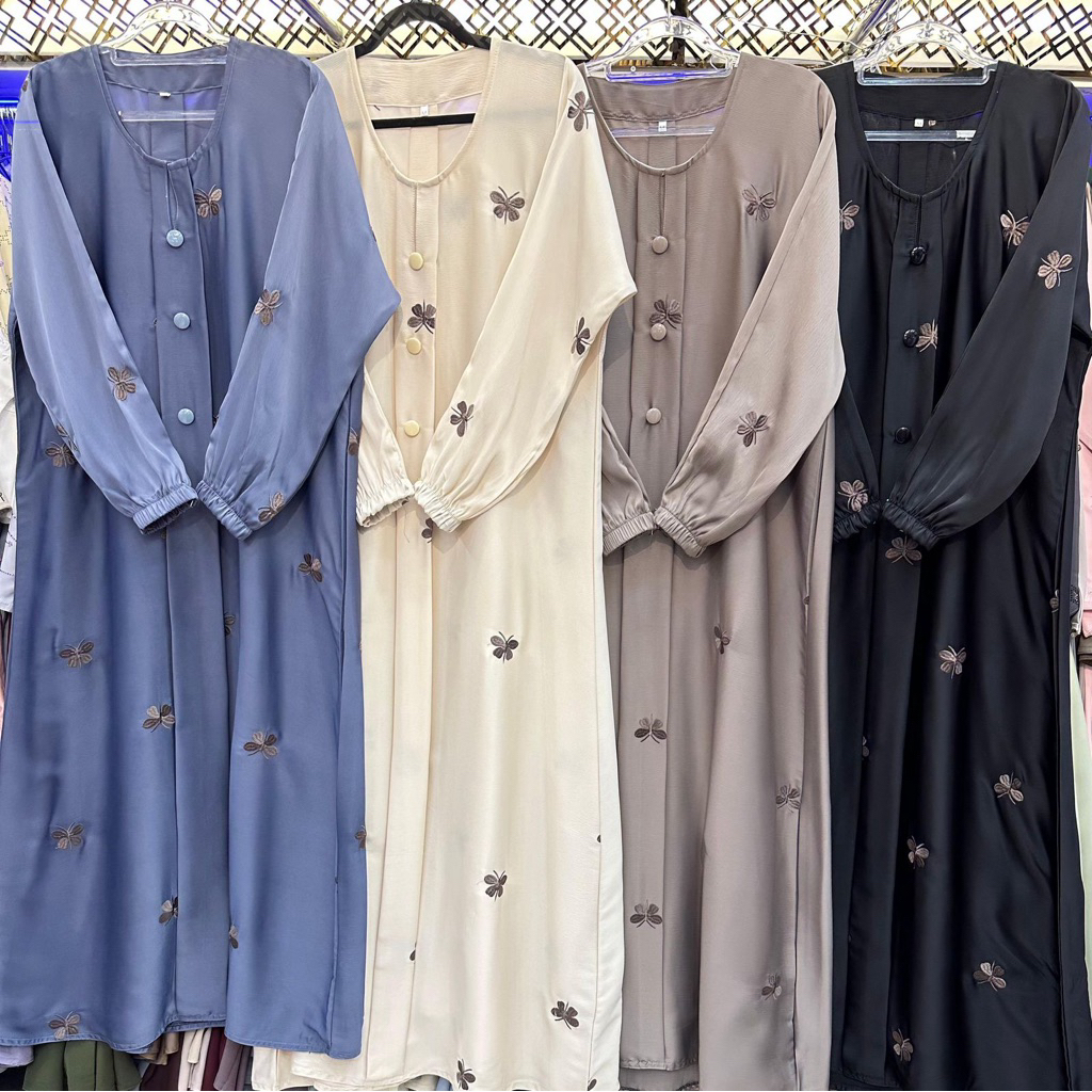 abaya Saudi original import flowers
