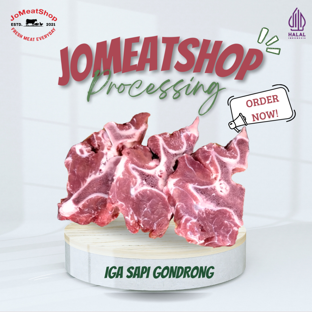 Daging Iga Gondrong Sapi 1KG - Daging Tebal, Halal, Fresh