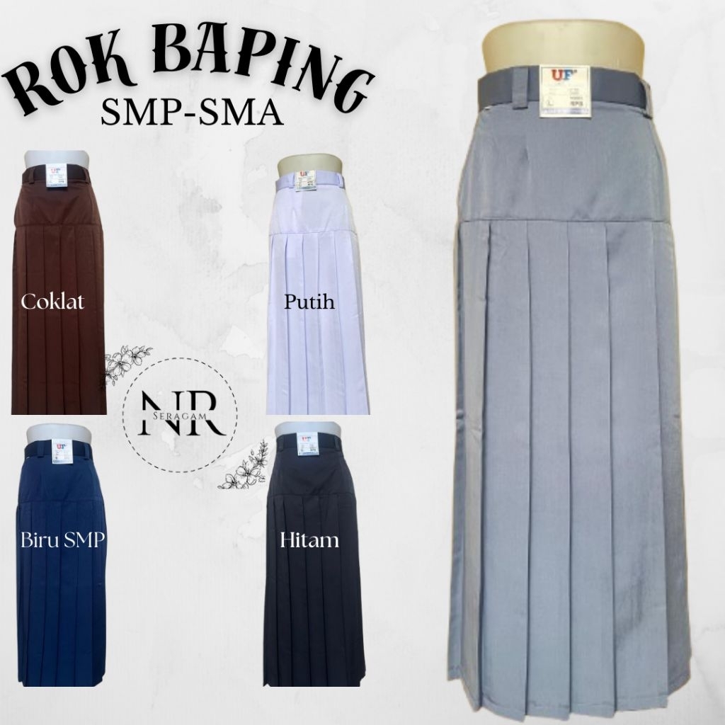 ROK REMPEL BAWAH PINGGANG SMP-SMA/ROK BAPING KAIN LEMBUT LICIN MENGKILAP/ROK REMPEL/ROK BANDUNG/ROK 