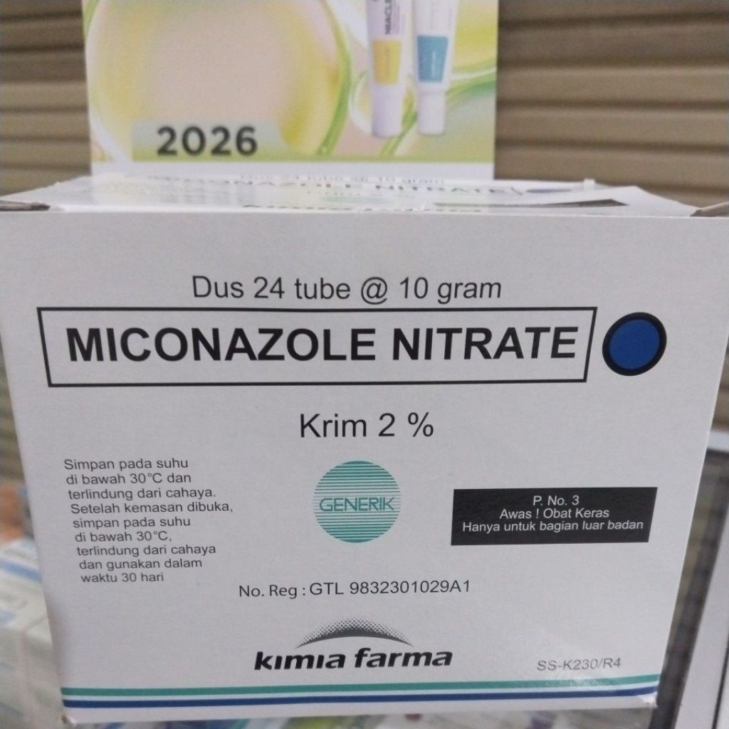 Salep Kulit Gatal Miconazole krim box isi 24tube anti jamur