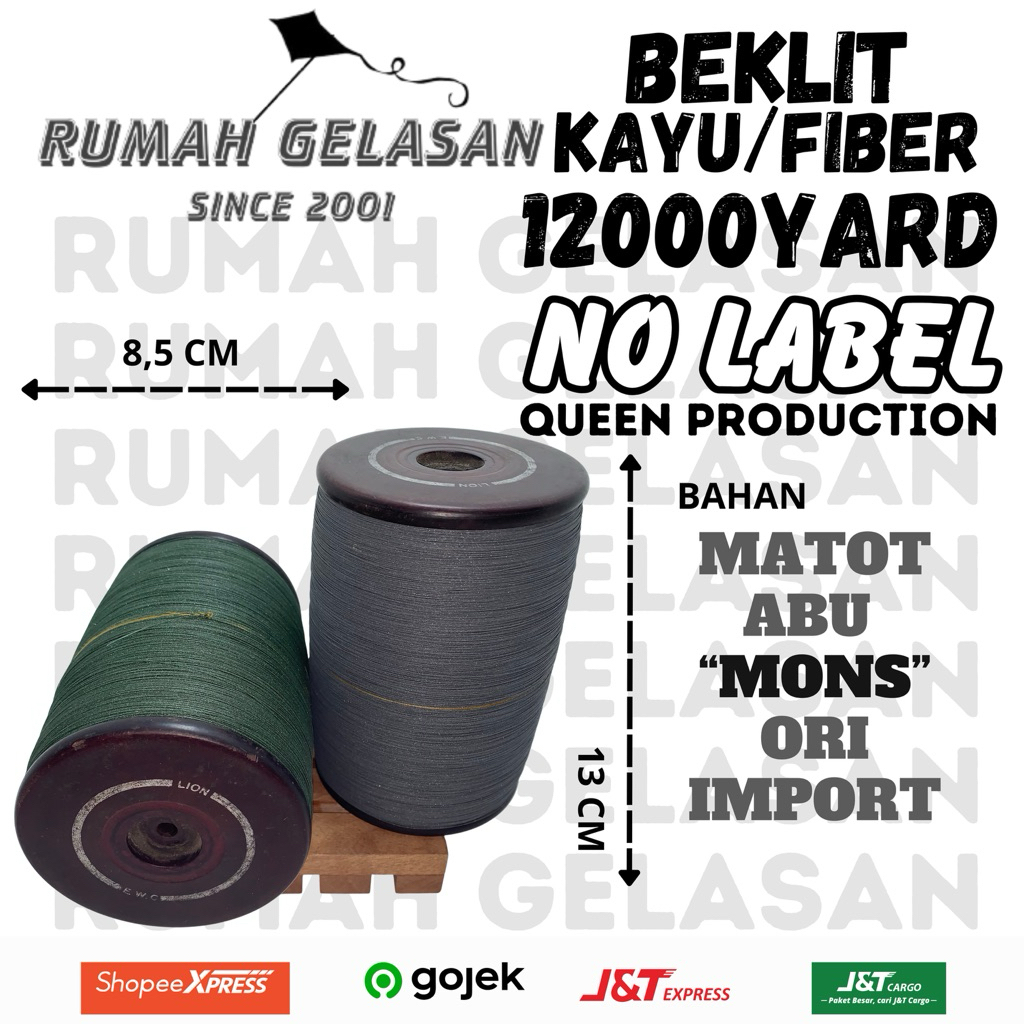 "PROMO" Gelasan MATOT ABU "MONS" Ori 12000Yard Beklit 025/028 - IMPORT (Super kuat dan Tajam)
