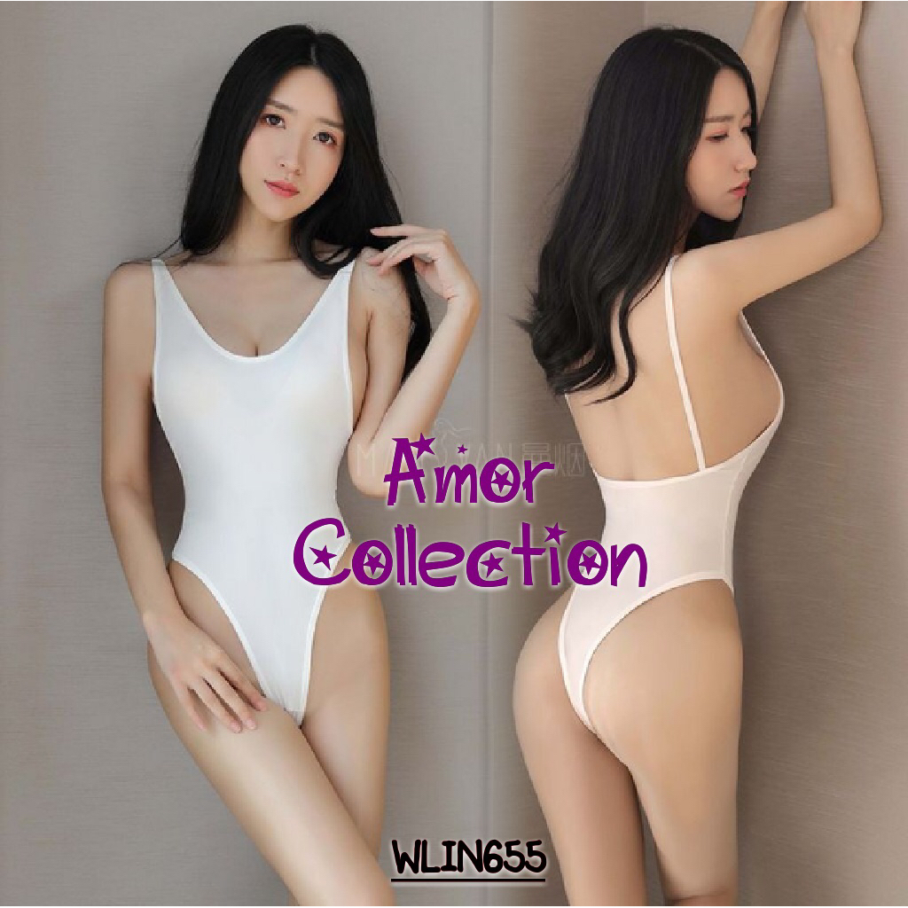 Lingerie seksi leotard sheer high cut BLIN654 WLIN655 RLIN656 CLIN657 by Amor Collection