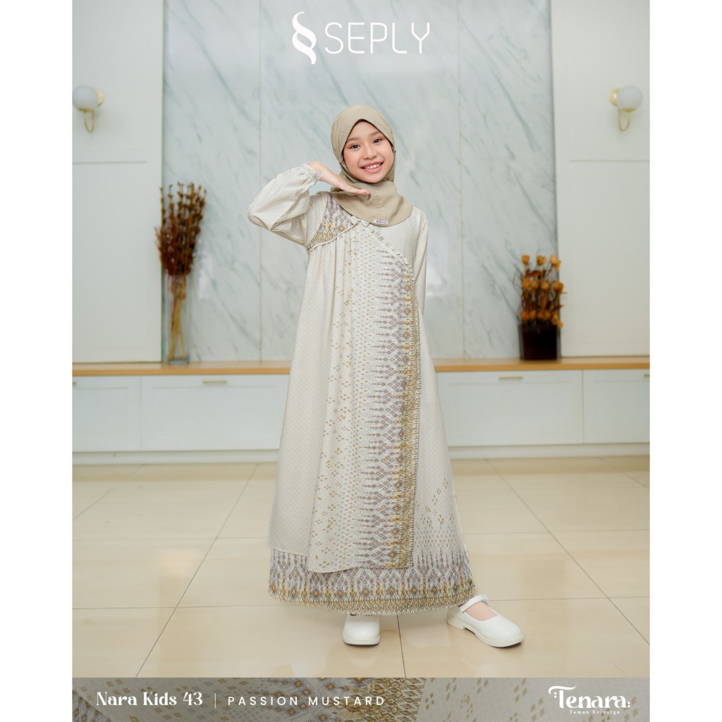 GAMIS ANAK PEREMPUAN SEPLY Sarimbit Seply Tenara Passion Mustard