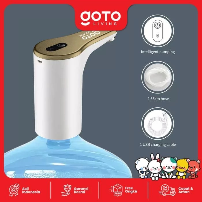 GOTO Aquatic - Pompa Galon Elektrik Dispenser Air Minum Pump Charge USB