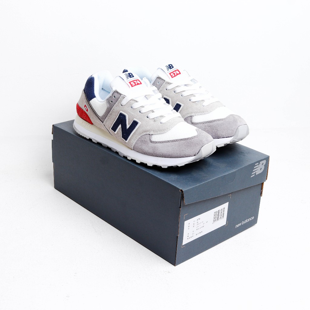 New Balance 574 Grey Blue Red