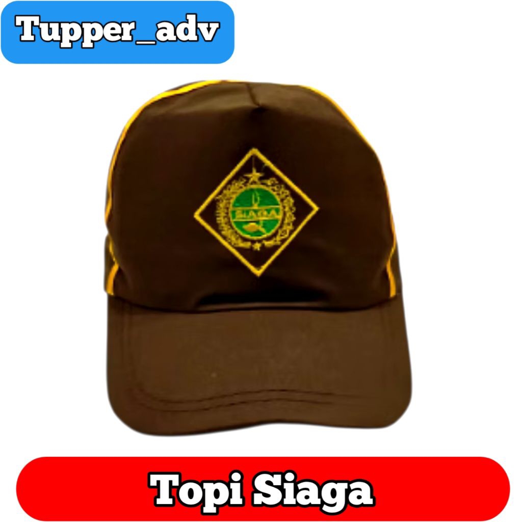 Topi Siaga Putra Pramuka Logo Bordir / Topi Siaga Pramuka Putra