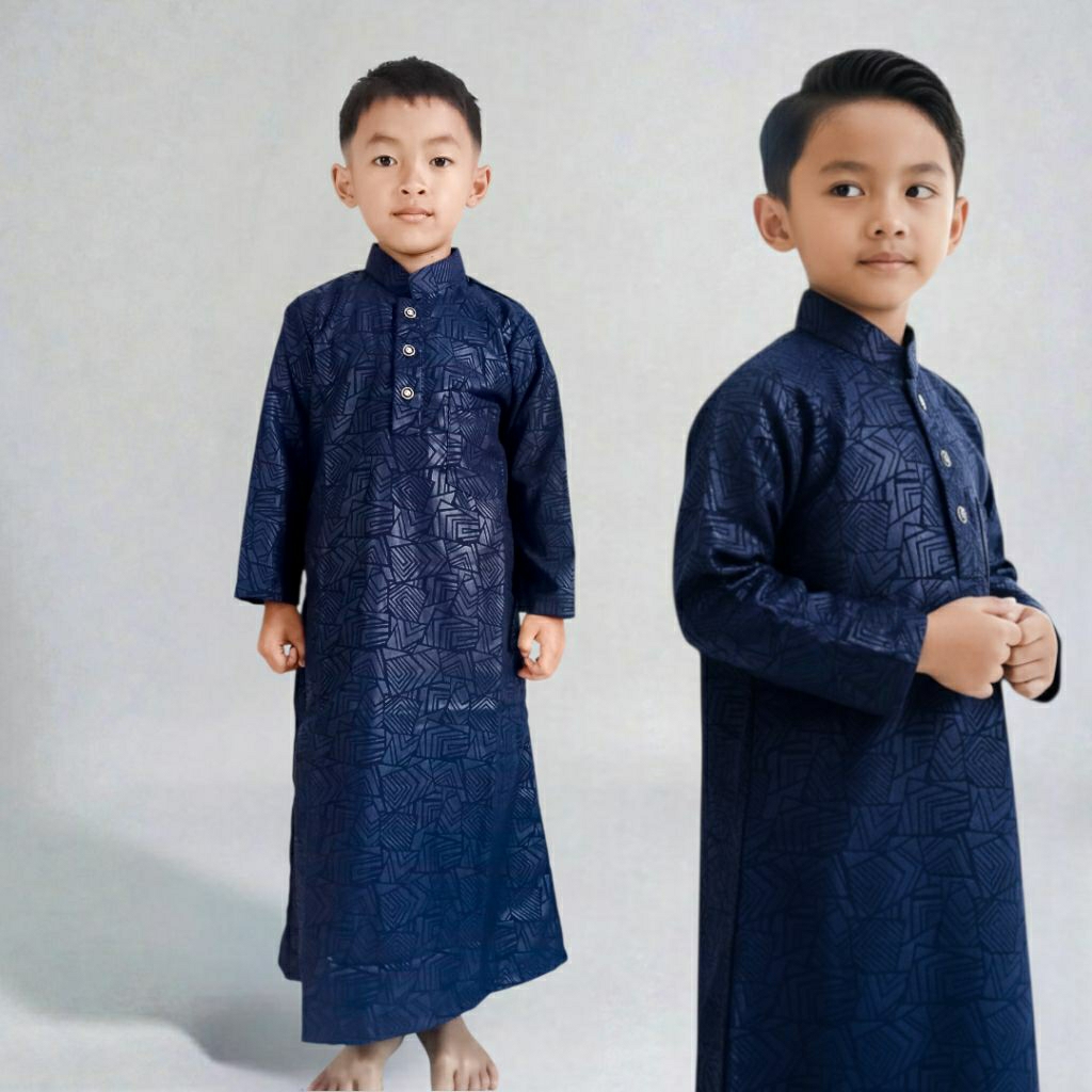 PROMO TERBARU SAUDI MUSLIM Gamis jubah anak embos lengan panjang gamis sultan jubah sultan pria laki