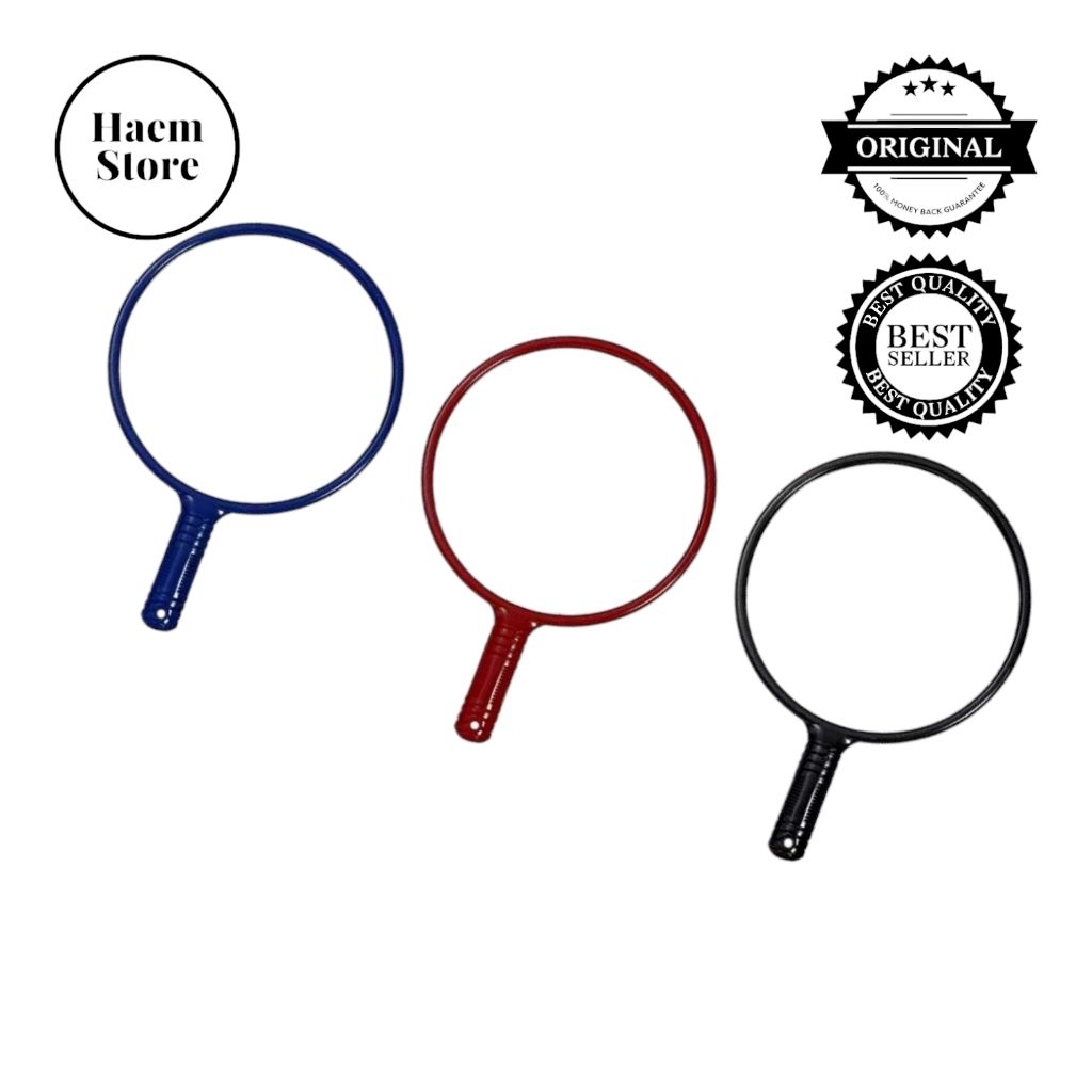 Cermin Bulat Gagang Kaca Bulat Belakang Barbershop Salon Dan Pangkas Rambut