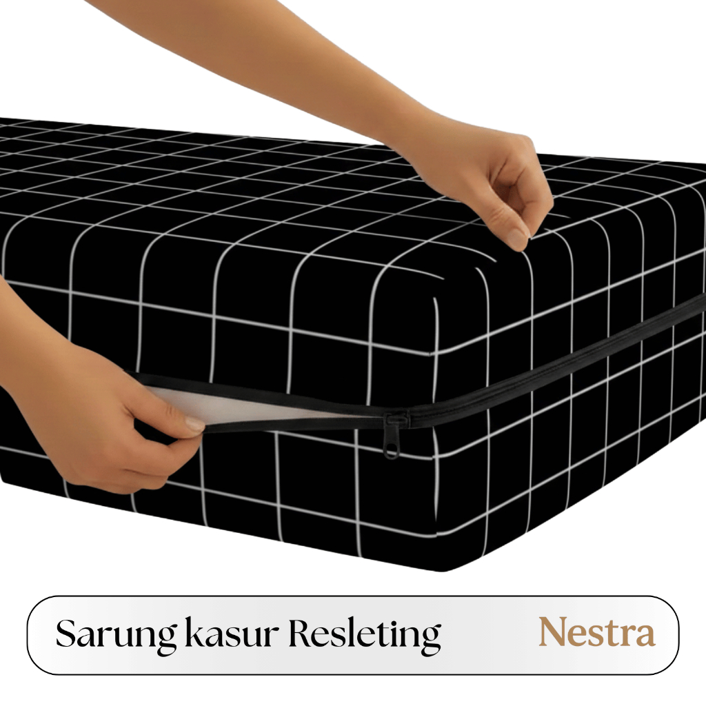 Sarung Kasur Busa resleting Ukuran 80x200 | 90x200 | 100x200 | 120x200