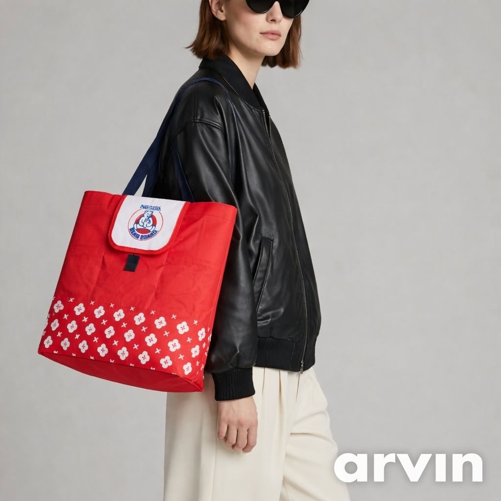 Tote Bag Bear Brand, Tas Belanja Susu Beruang