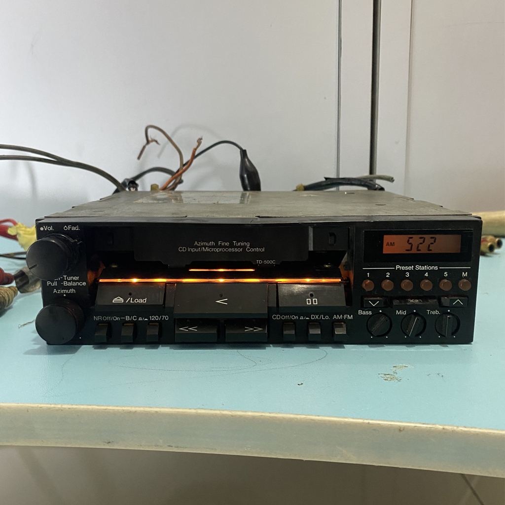 Tape Modil Vintage NAKAMICHI TD-500 tes nyala