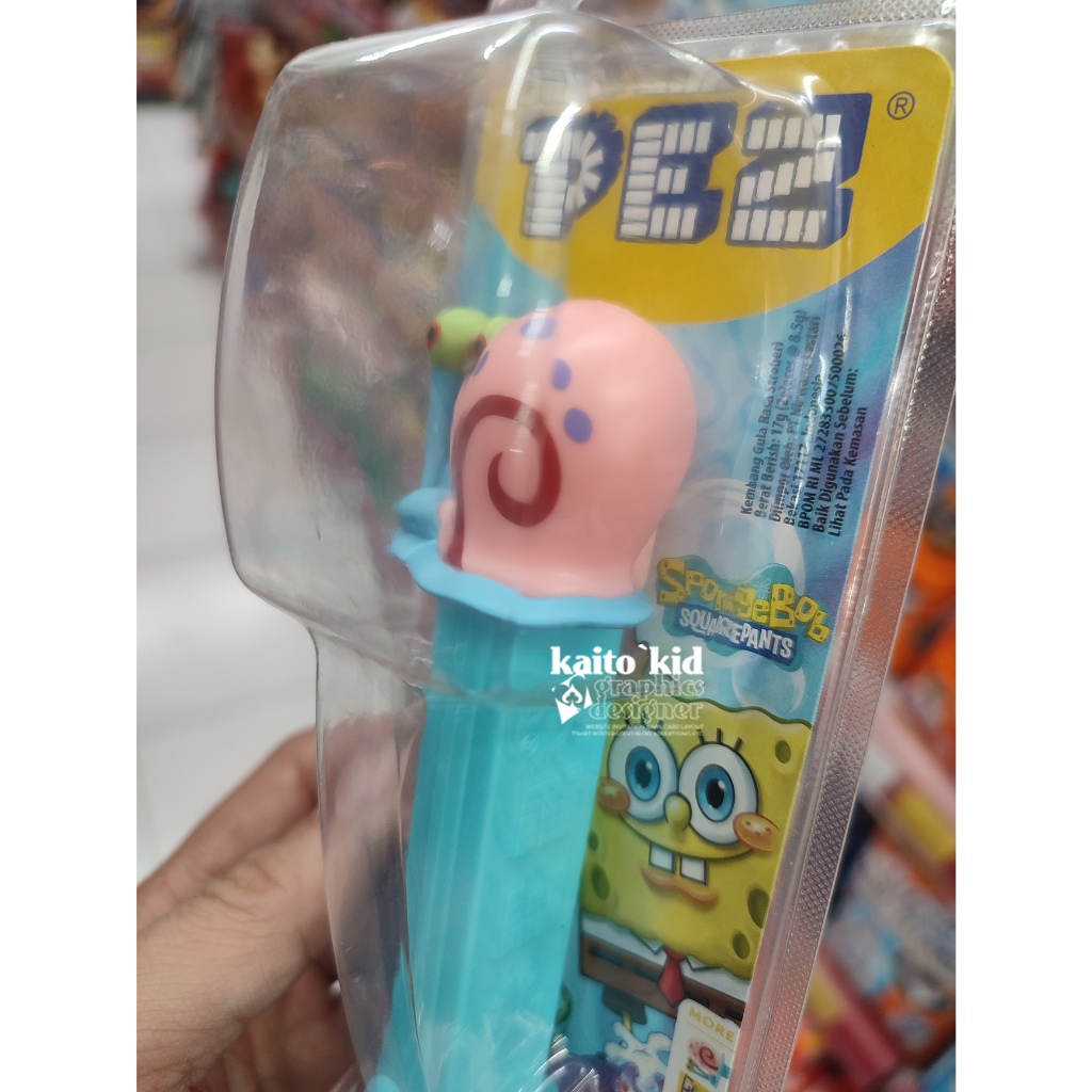 PEZ GARY SPONGEBOB Candy Perman Mainan Permen Dispenser dari Alfamidi Alfamart Indomaret