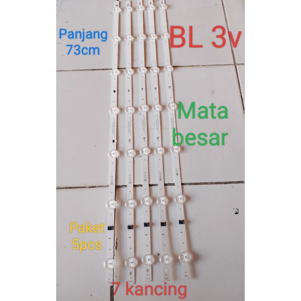 Backlight BL 3v  7mata besar bagong kodok per5 pcs