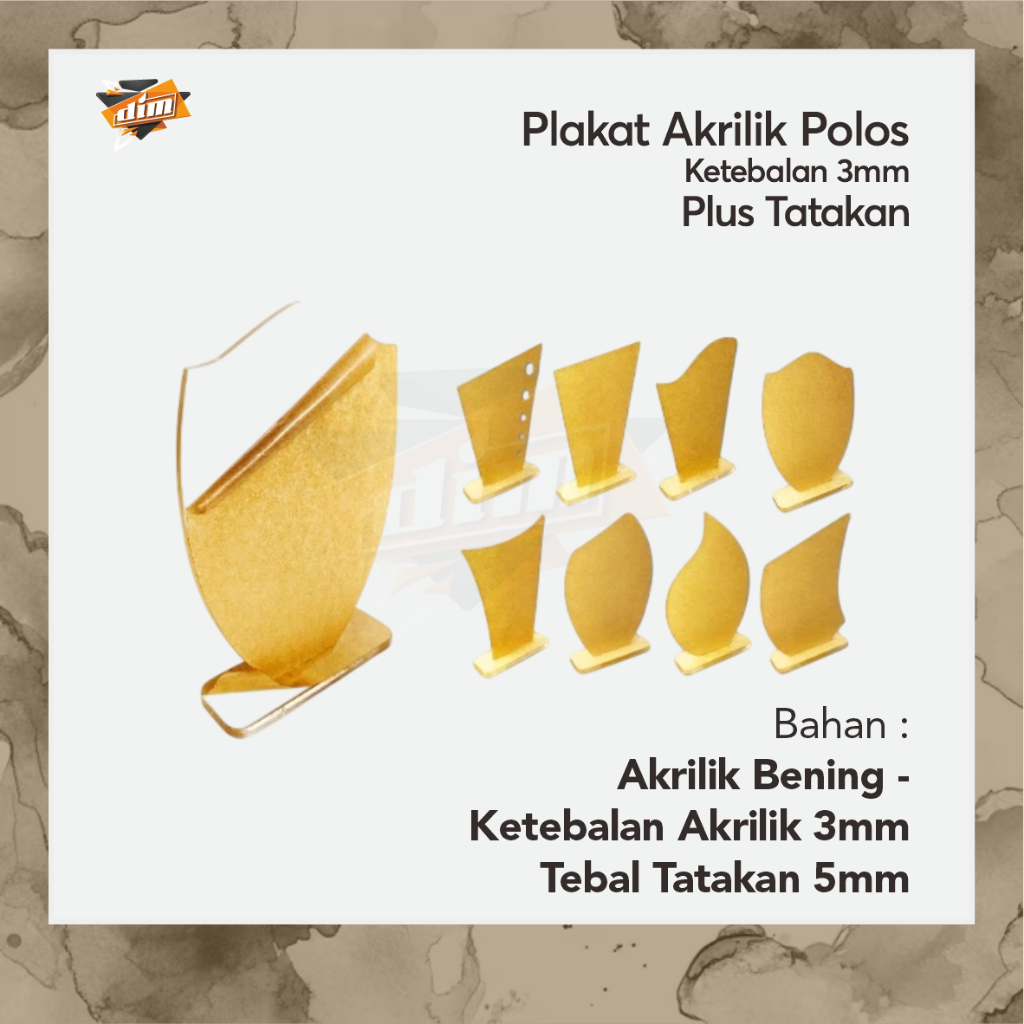 PLAKAT AKRILIK POLOS / VANDEL AKRILIK POLOS / PLAKAT TANPA TULISAN