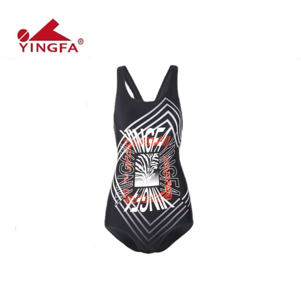 Yingfa swimsuit women's professional one-piece triangle swimsuit new conservative plus size hot spri