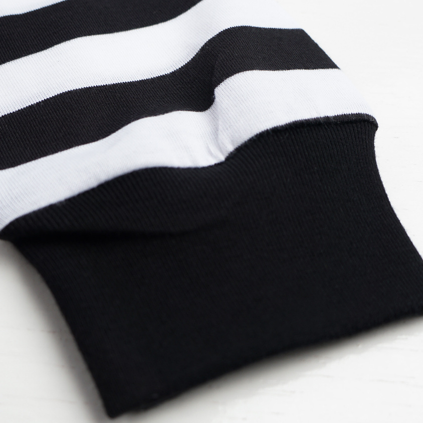 Troy Company Double Sleeve Longsleeve Black Stripe Wreckage - Kaos Lengan Panjang Kaos Hitam Stripe DSD 3333