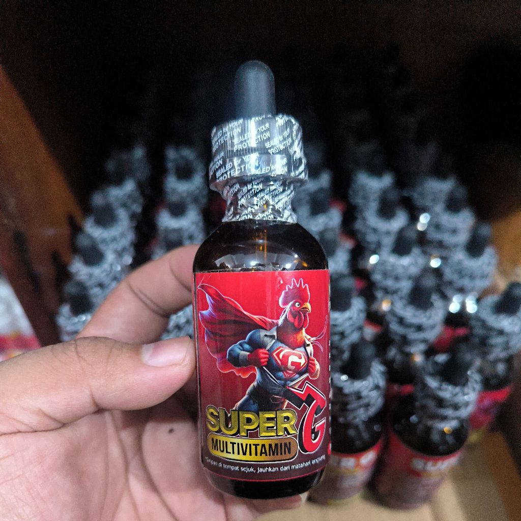 Super G 60ml - Doping Multivitamin Ayam Jawara Penambah Stamina Agresifitasi Birahi Serta Mengobati 