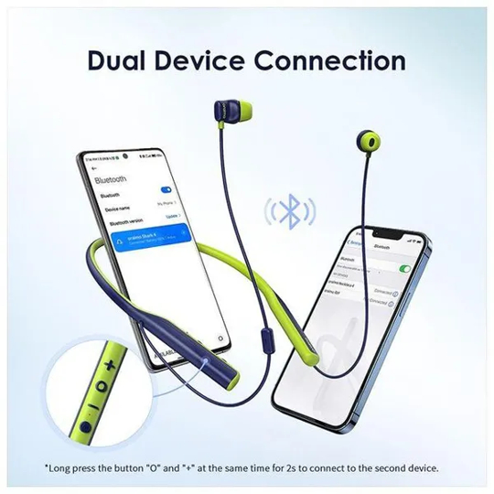 ORAIMO Neckband E50D | Game Mode | Fast Charging | 50 Jam Playtime | HavyBass | Multipoint Bluetooth