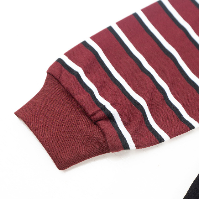Troy Company Double Sleeve Longsleeve Black Maroon Breeze - Kaos Lengan Panjang Kaos Hitam DSD 3488