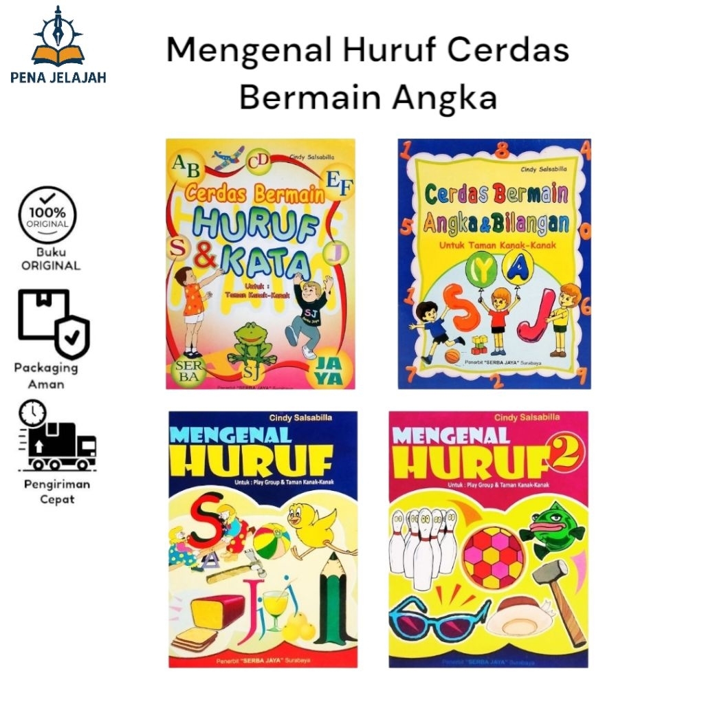 Buku Cerdas Bermain Huruf Angka Mengenal Huruf - Buku Cerdas Bermain Huruf Angka
