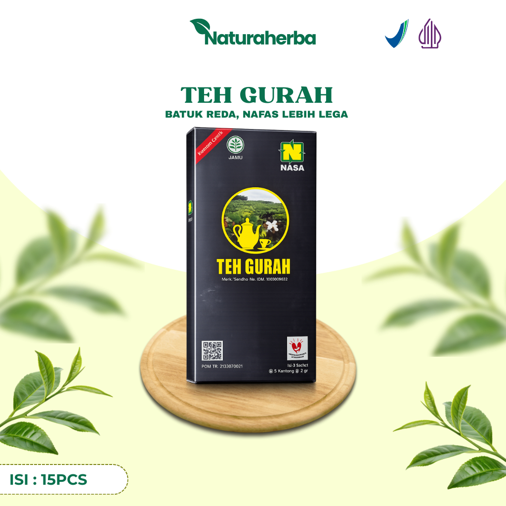 TEH GURAH NASA - Teh Herbal Atasi Dahak Batuk Asma Sinusitis 100% Herbal Halal BPOM