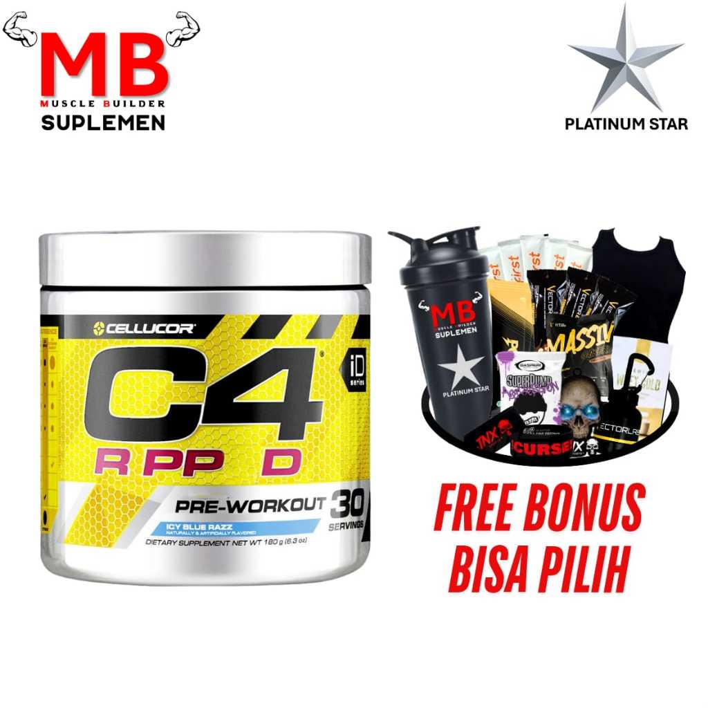 Cellucor C4 Ripped 30 Servings Pre Workout Wo Serv Serving BPOM PreWorkout PreWo NO Xplode BSN Diet 