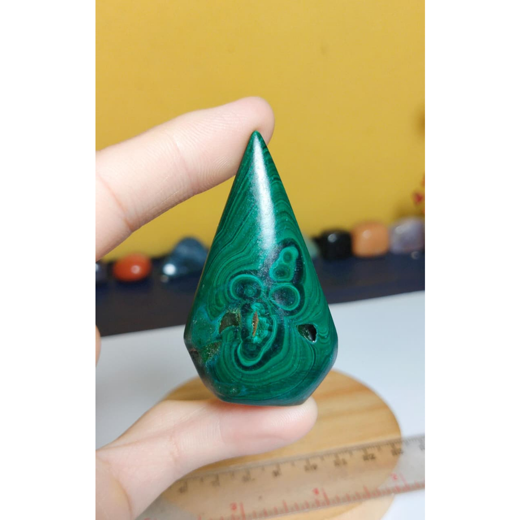 Natural Malachite Ornament (2)