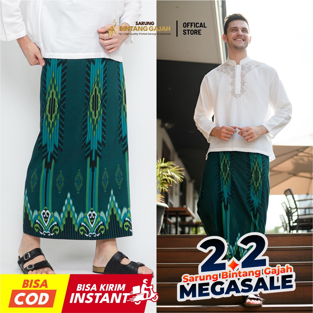 Sarung Bintang Gajah Onta Legenda RS 9927 Motif Ornamen Nusantara