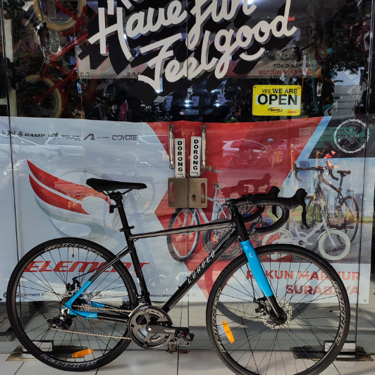 Element Road Bike CURVED LT 16 Speed - All Round Roadbike With Alloy Frame Fork Handlebar Stem Seatp