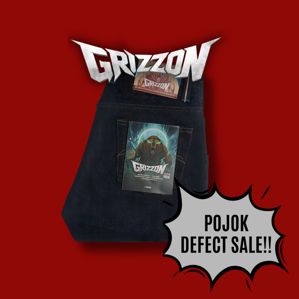 Versal The Finest - POJOK SALE GRIZZON 19oz Vintage Indigo Denim with Red Line Selvedge Denim