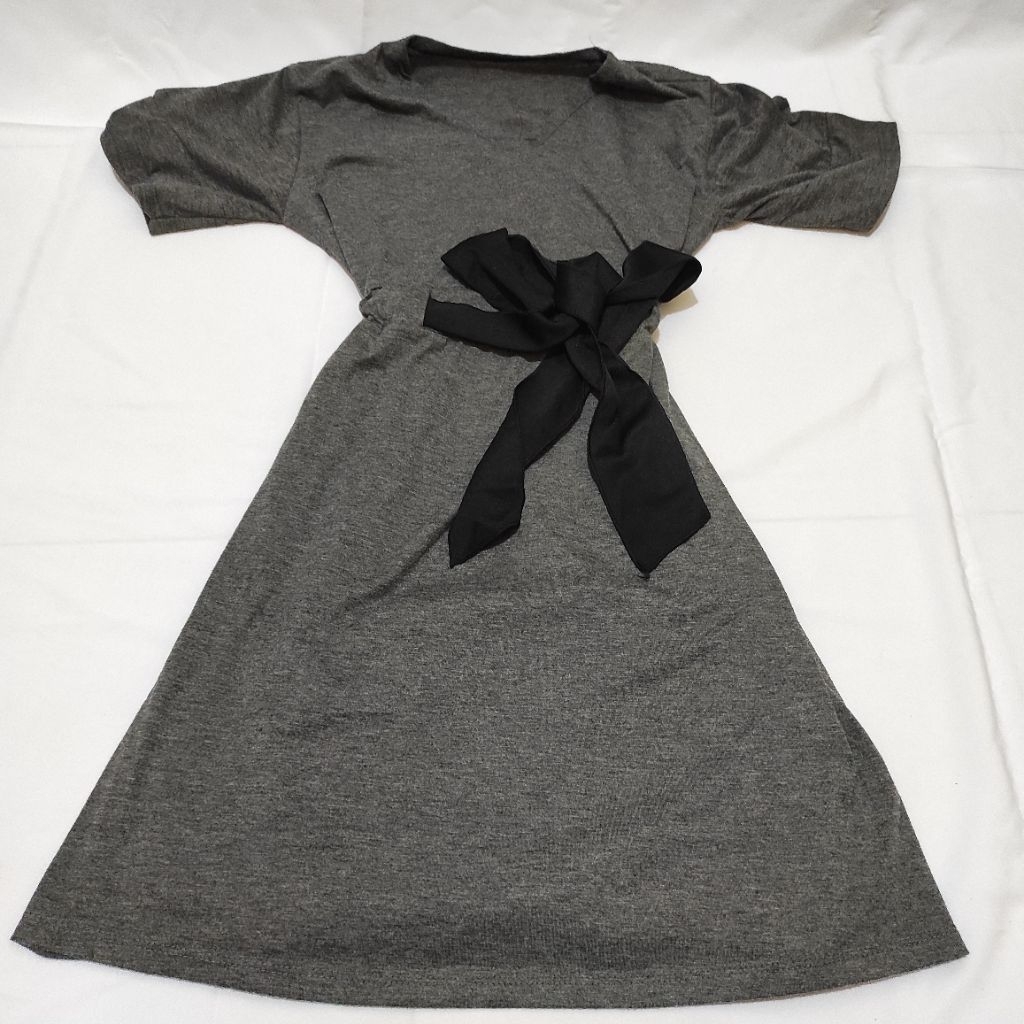 [TOKO ROMBENGAN] DRESS PINGGANG KARET, TALI SERUT