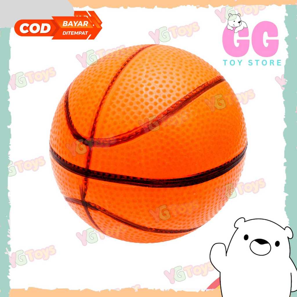 GGtoys Mainan Bola Basket Karet Anak Perempuan Laki-Laki