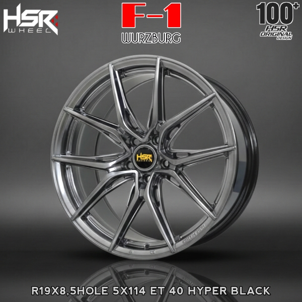 Velg Mobil Racing Wurzburg F1 R19 Inch HSR | Velg Ring 19 Bisa Buat Alphard, Mazda CX5