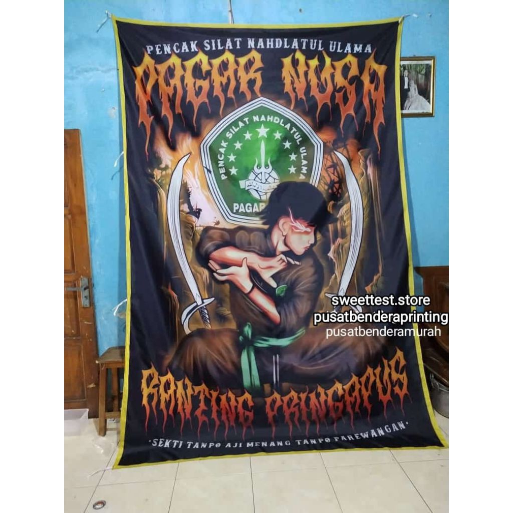 BENDERA 200x300cm, FREE FLAG, STICKER, KUPON BERHADIAH, DISKON, BENDERA PRINTING PAGAR NUSA, BENDERA