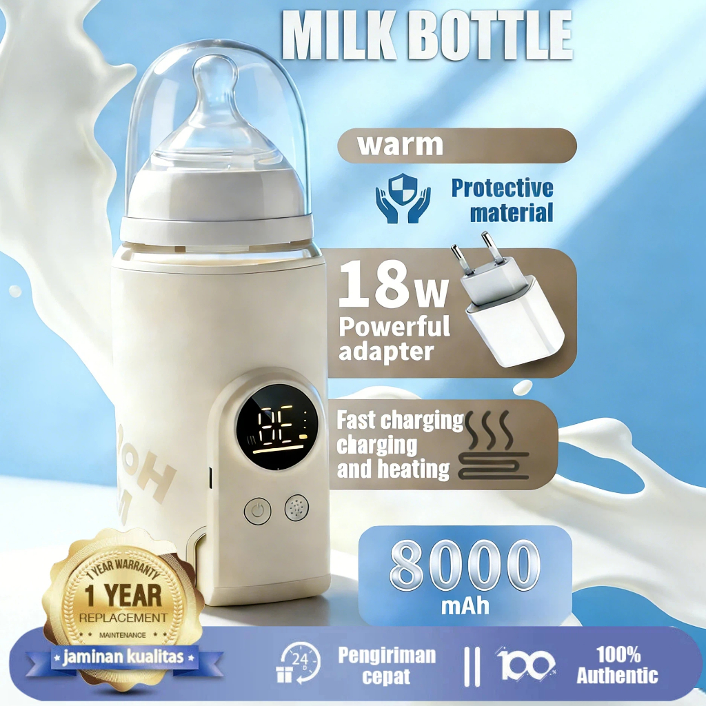 Xiaomi Tas Portable Bottle Warmer Heater Monitor Travel Baby Cartoon Milk Water Usb Cover Pemanas Botol Asi