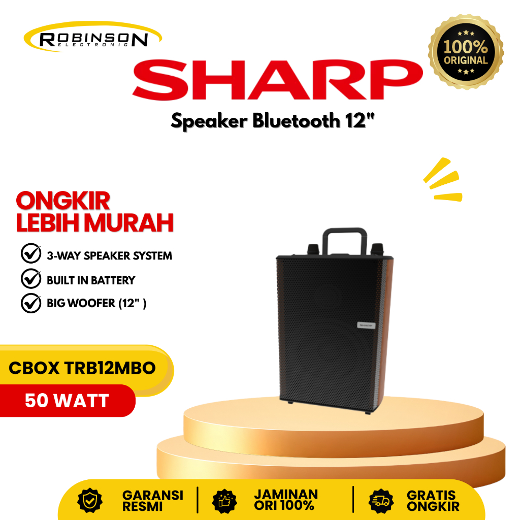 Speaker Aktif Sharp CBOX TRB12MBO 12"