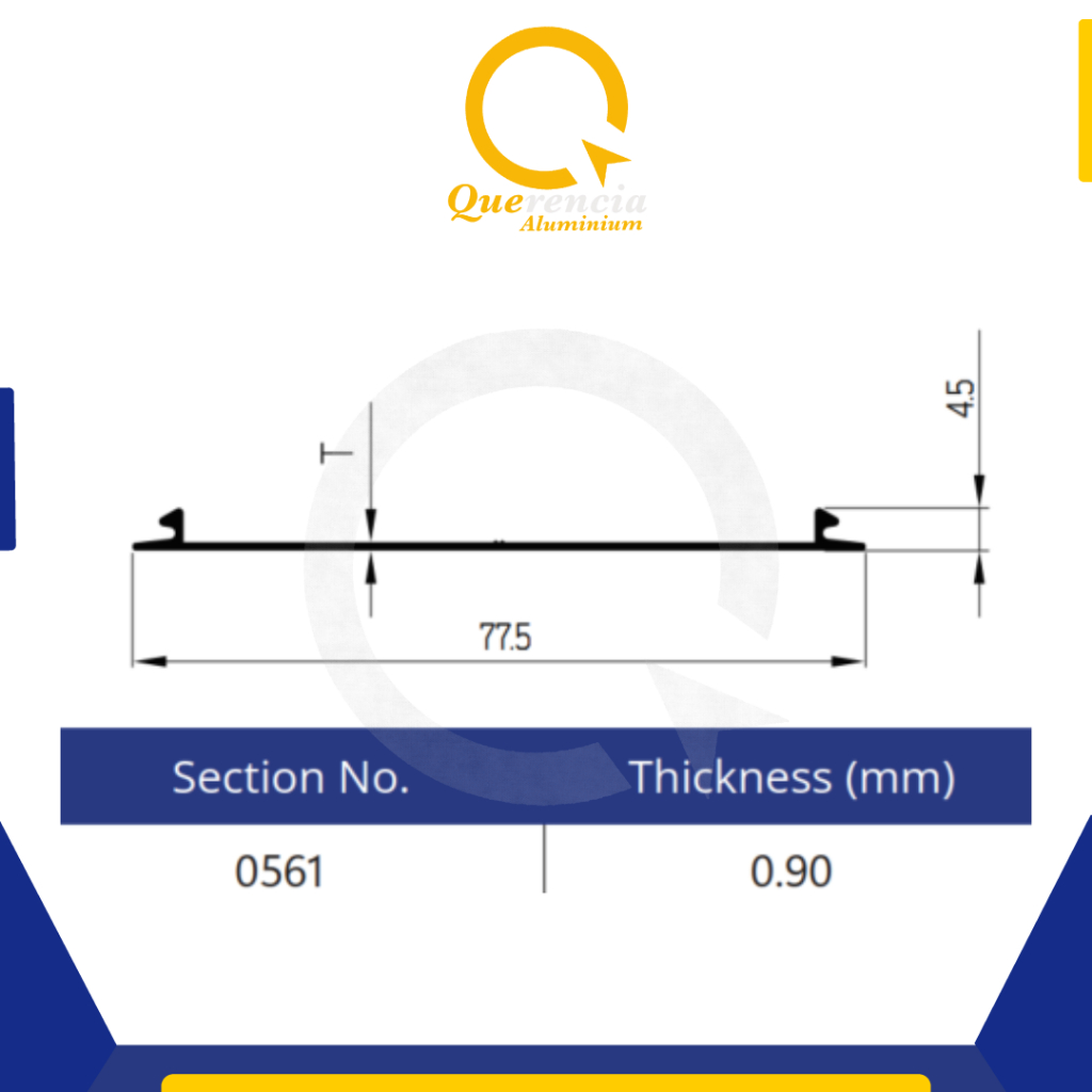 Dacon 0561 Aluminium Profile Kusen Bahan Pintu Jendela 4" | Aluminium Batangan 6 Meter | Bahan Bangu