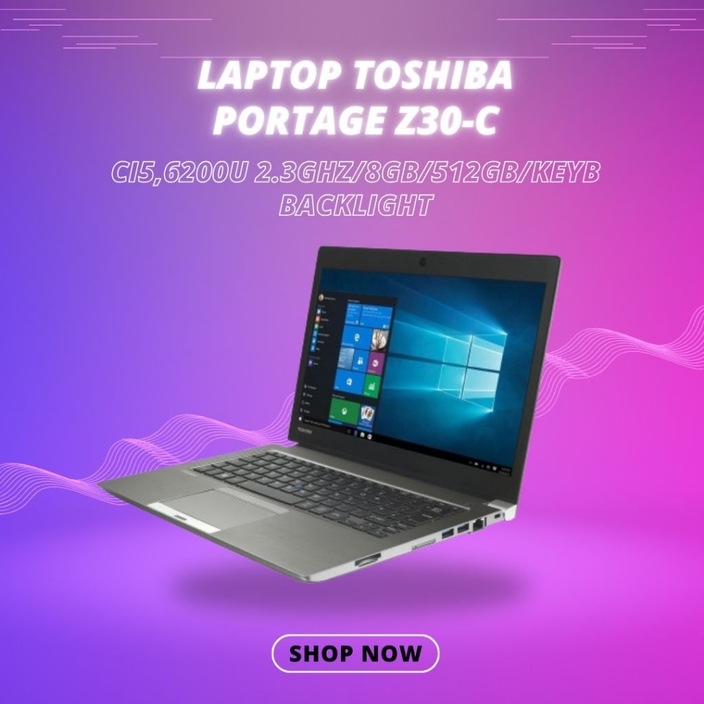 Laptop Toshiba Portage Z30-C Ci5 6200U 2.3GHz Ram 8GB Ssd 512GB Keyb Backlight