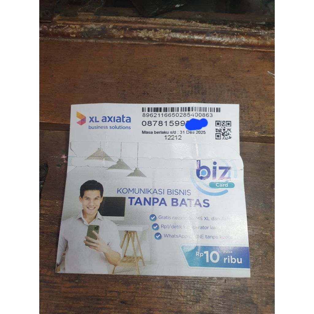kartu perdana xl biz ori sudah regist tinggal pakai