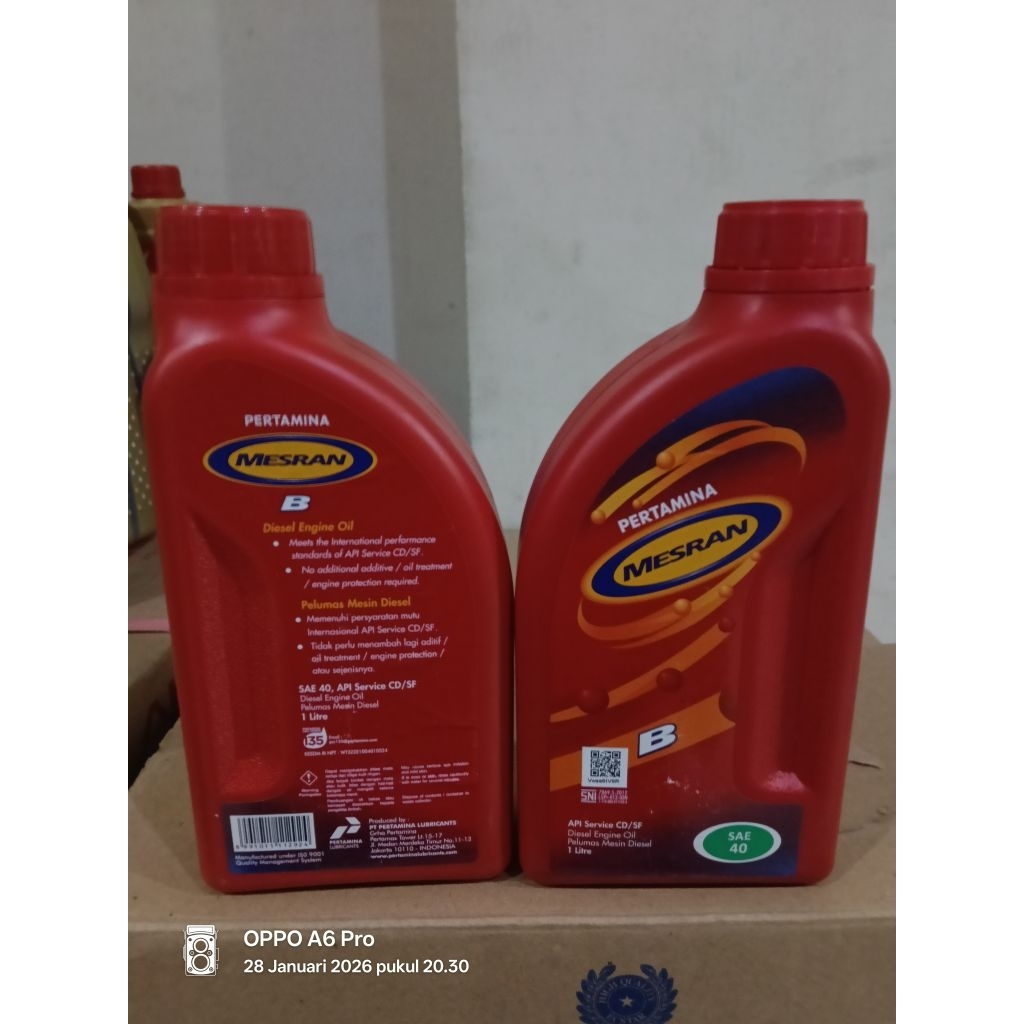 OLI OIL PERTAMINA MESRAN B 1LITER OLI MOTOR