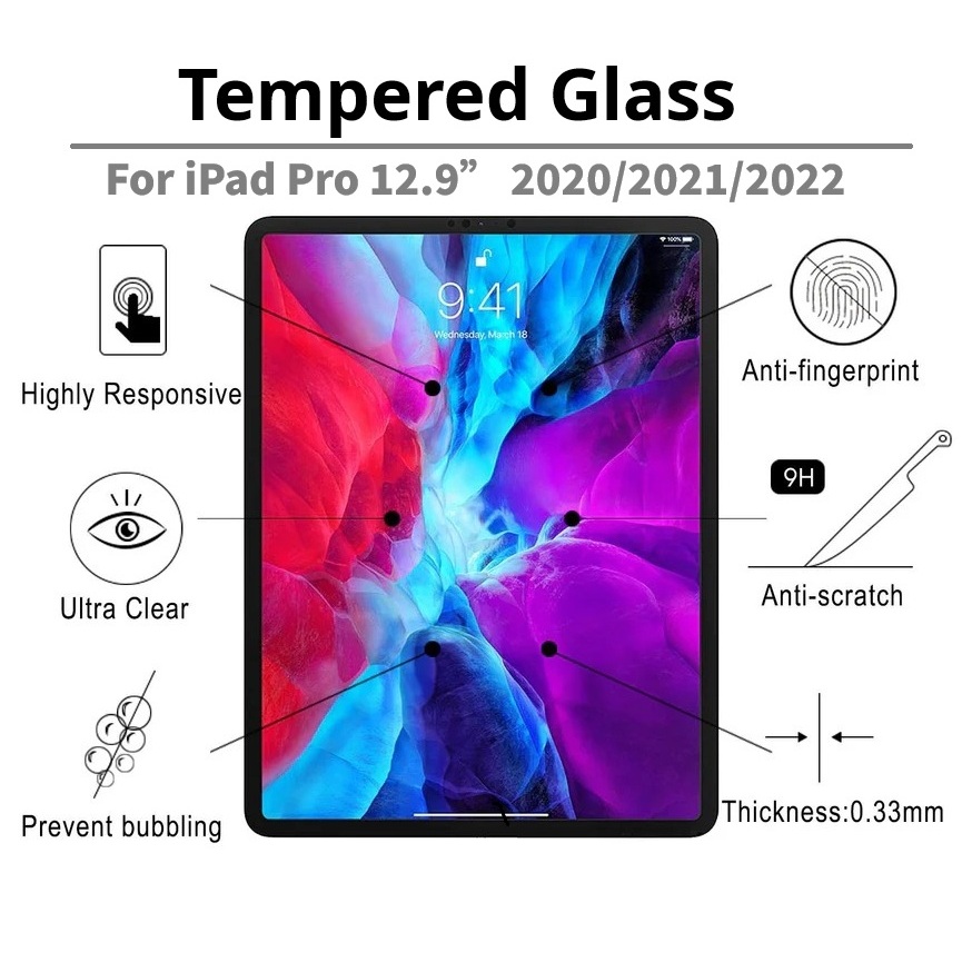 Antigores Ipad Pro 12.9"inch 2020 2021 2022 / anti gores ipad pro 12.9 inch / tempered glass ipad pr