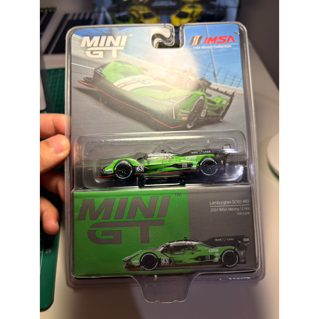 Mini GT 816 Lamborghini SC63 #63 2024 IMSA Sebring 12 Hrs Iron Lynx