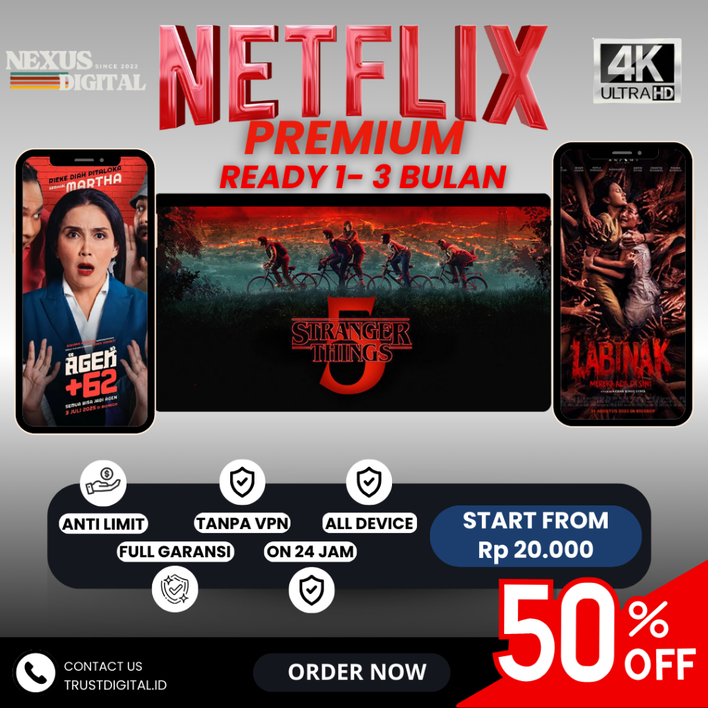 NETFLIX 4K UDH LEGAL INDO BERGARANSI