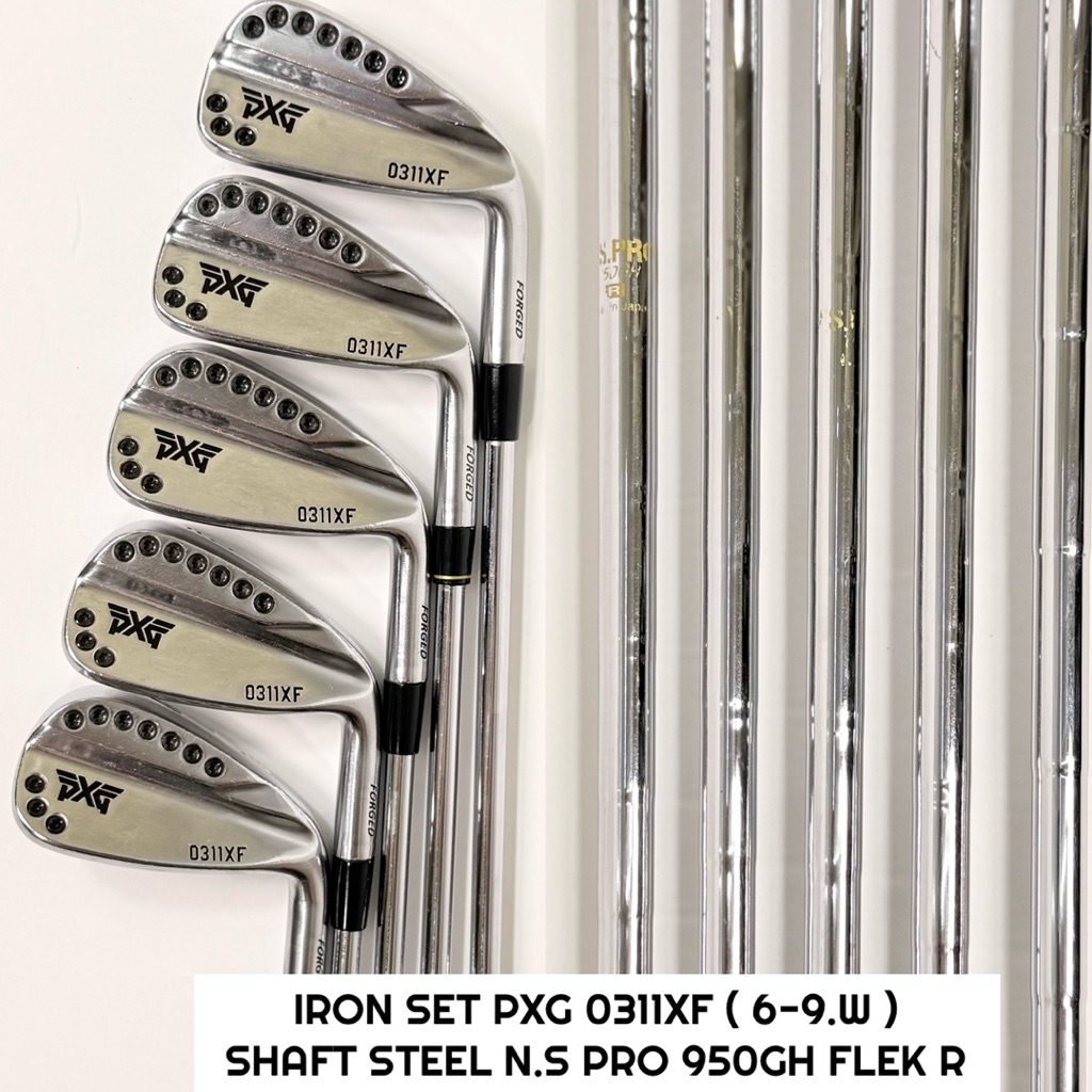 Iron Set Golf P + G 0311XP Shaft Steel Flek Reguler Bekas Original - Stick Golf Iron Set Ori