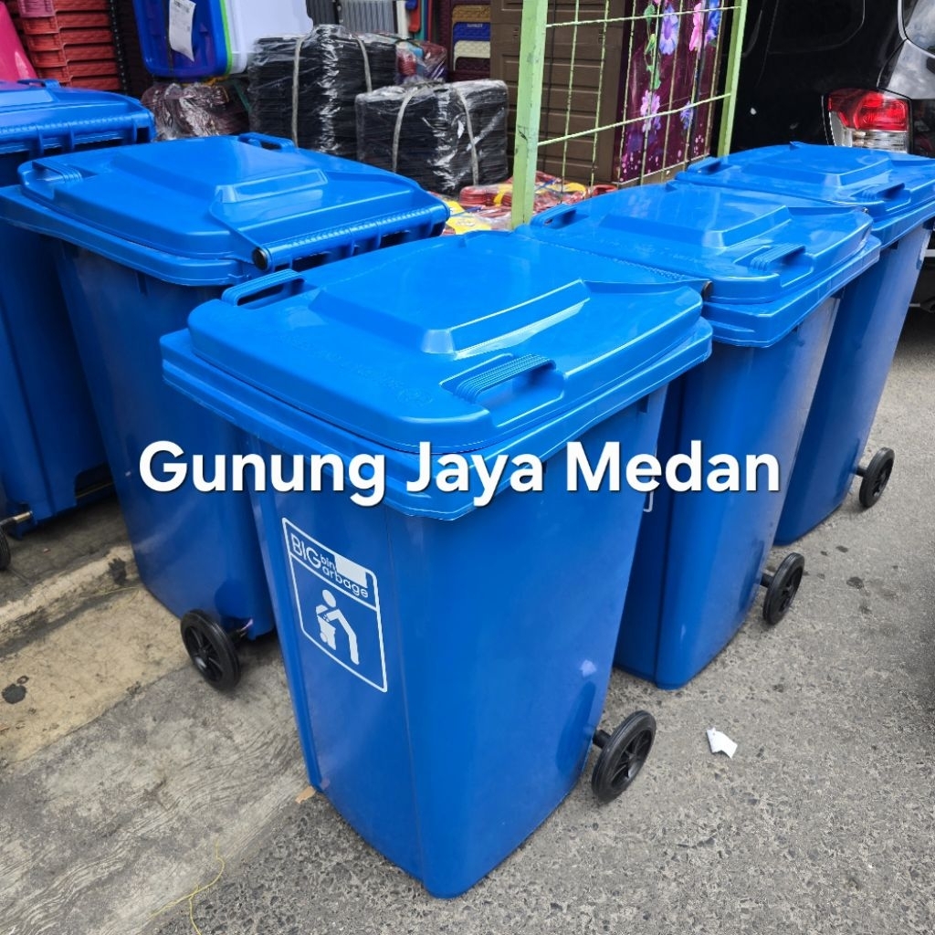 Tong Sampah Tutup Roda BIG GARBAGE 100L 120L 240L Manual & Pijakan Tempat Sampah Besar Outdoor