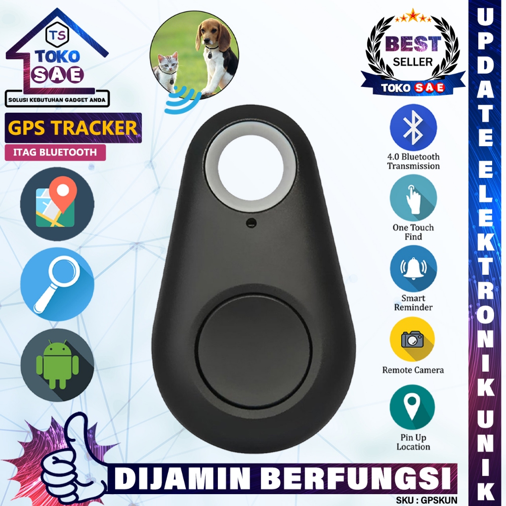 GPS Locator Portable Gantungan Kunci Smart Blouetooth Tracker Mini Alarm Alat Pencari Lokasi Hewan K