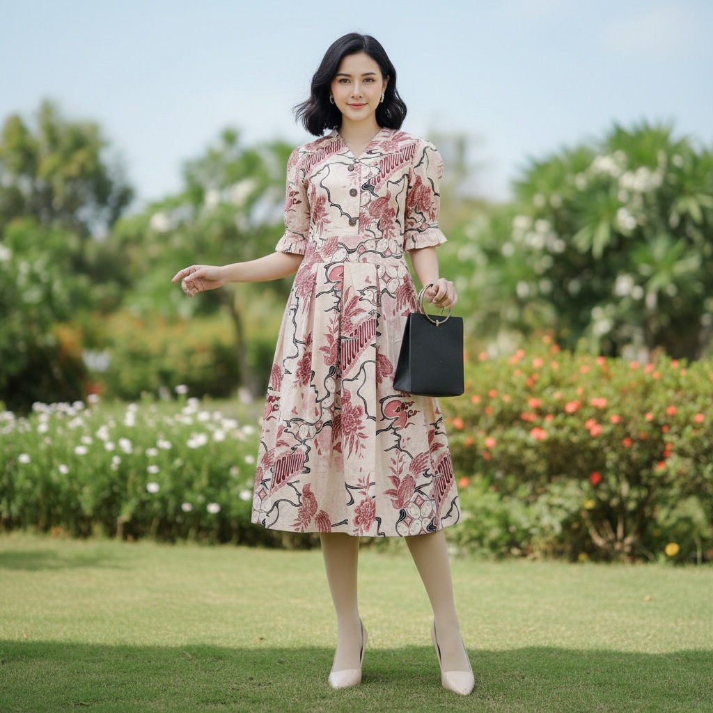 Dress Batik Wanita - Batik Kantor Hanaya 743