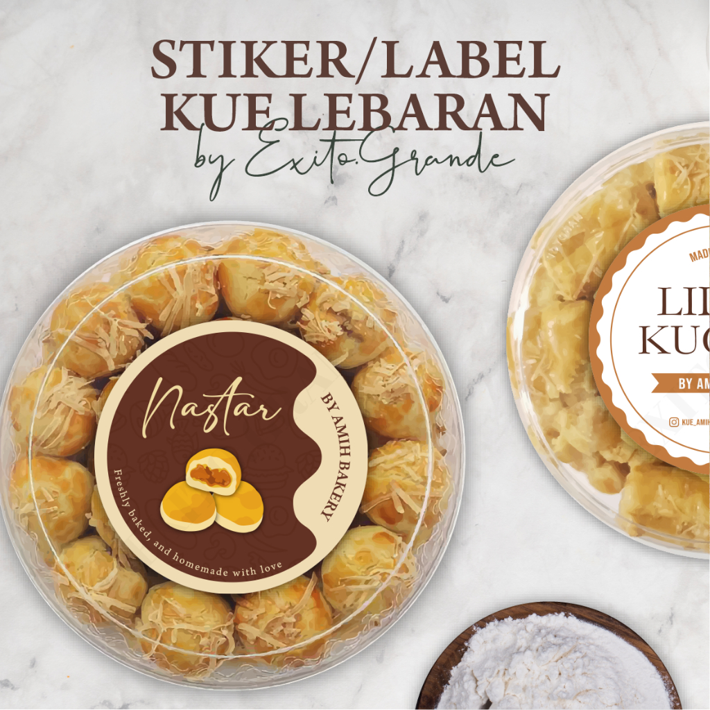 Stiker Label Makanan / Kue Lebaran / Kue Kering / Label Toko Kue - BATCH 6